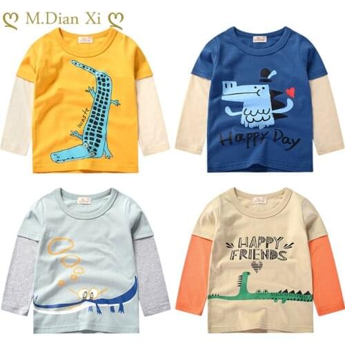 Boys Long Sleeve Pullover Tops Baby Girls Bottoming Shirt Spring and Autumn New Boys Long Sleeve T-shirt Childrens Clothing
