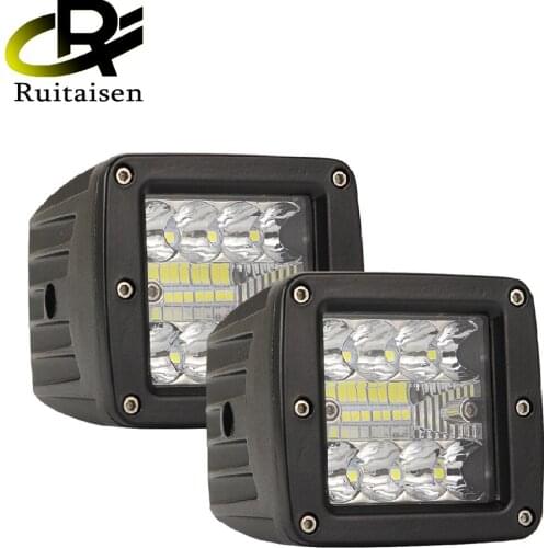 Ruitaisen 3 Inch 60W Led Car Motorcycle Headlight Car Accessories 4X4 Three Row Car LED Lamp Work Light Waterproof led light