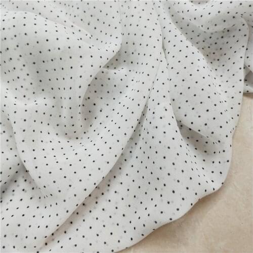 DIY Sewing Fabric Chiffon Fabric Dropping Dots Printed Breathable Skirt Shirt Scarf Material
