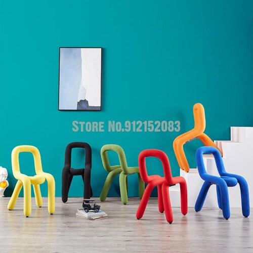 Nordic modern minimalist dining chair light luxury creative dressing table chair net red backrest makeup stool fashion shaped