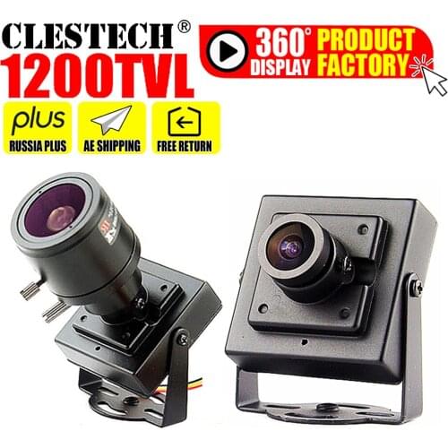 Super Small Real 1200TVL CCTV HD metal Mini Camera Security Surveillance micro Video monitoring security vidicon with bracket
