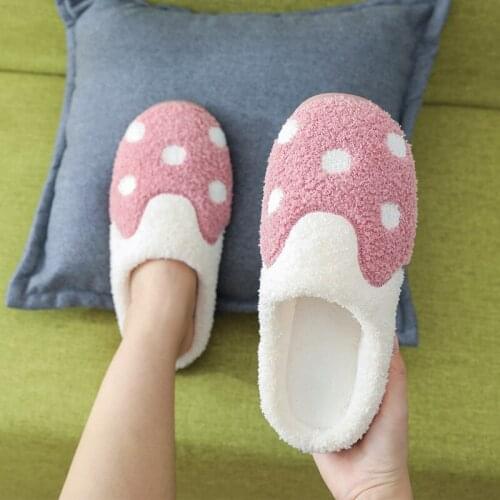 SunNY Everest home slippers winter women cotton flats couple shoes men indoor Non-slip slipper plush warm family simple