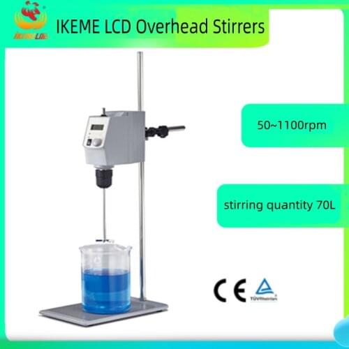 LCD Digital Enhanced Overhead Stirrer with Timer Max Stirring Quantity 70L Laboratory Equipment Heating Mixer