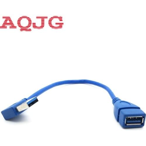Usb3.0 Male to female connector 90 Degree Right Left UP down Angle30cm Transmission Cable Extension Convertor M/F AQJG