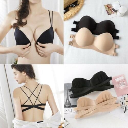 Women Seamless Bras Fashion Push Up Bra Lingerie 3/4 Cup Bralette Underwear Brassiere Sexy Strapless Breast Lift Bra
