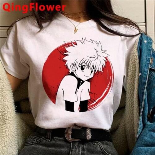 Hunter x Hunter Killua Zoldyck Kurapika Hisoka top tees female plus size casual harajuku 2021 summer top kawaii couple clothes