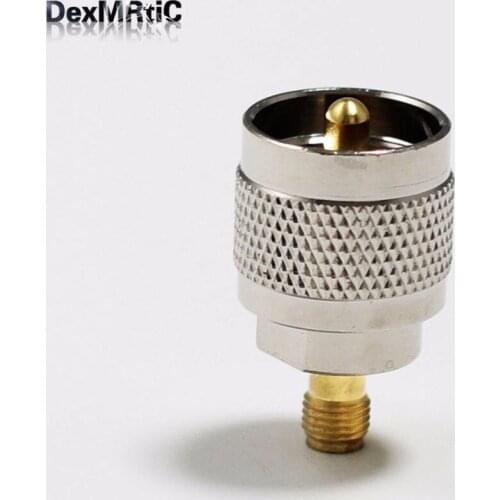 1pc UHF male plug switch SMA female jack RF Coax Adapter convertor sol Straight Nickelplated NEW wholesale