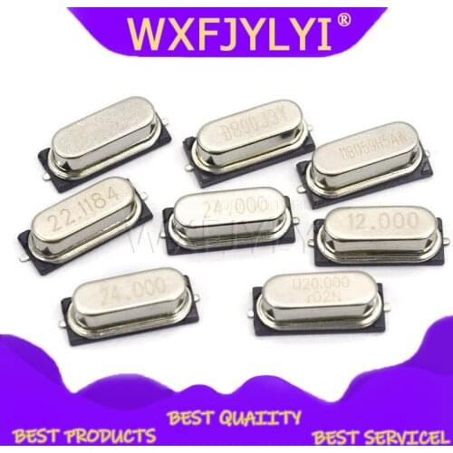 10PCS 4Mhz 6Mhz 8Mhz 12Mhz 16Mhz 20Mhz 24Mhz 4.000mhz 8.000mhz SMD Quartz Crystal Resonator Passive Oscillator HC49S
