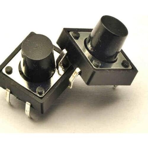 100PCS/Lot Push Button Switch 12*12*9 12*12 Light touch switch H= 9mm