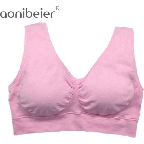 Aonibeier 3pcs / Set Women Seamless Bras Push Up Fitness Wire Free Lingerie Underwear Running Breathable Padded Bras Plus Size