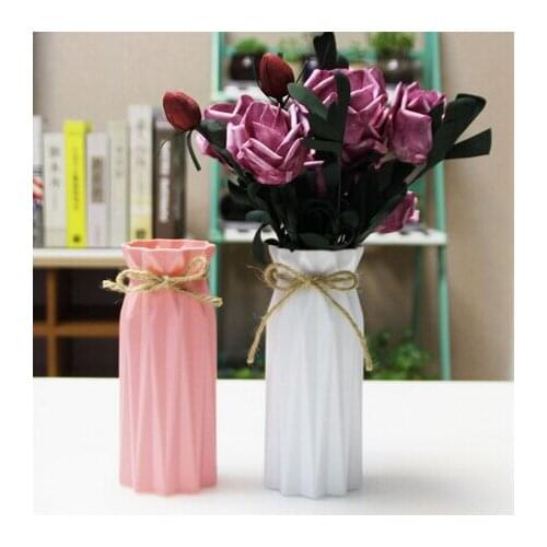 Anti-ceramic Vase Home Decoration European-style Rural Style Plastic Vase Flower Basket Anti-fall Creative Wedding Decoration