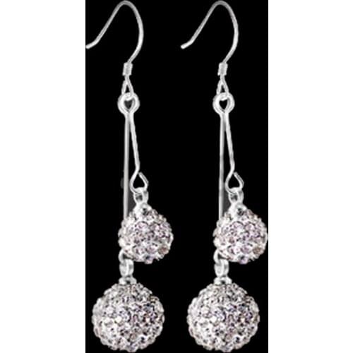 Free Fast Shipping Austria Crystal 2 Disco Beads S90 Jewelry Hook S90 ColorDrop Earrings Partry Gift