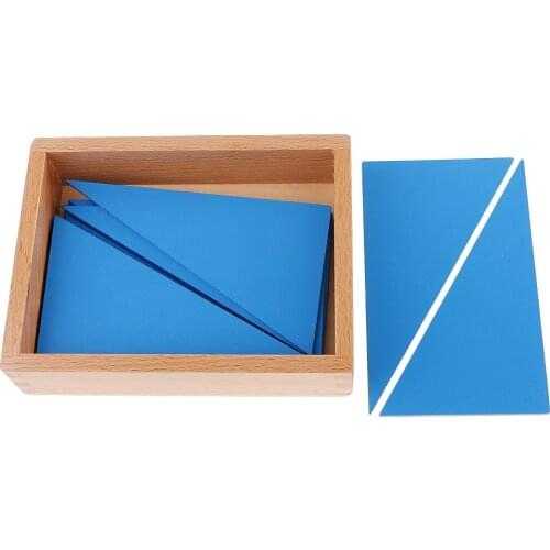 Wooden Montessori Sensorial Materials Blue Triangles Math Educational Game Early Learning Toy for Toddler Kids Children