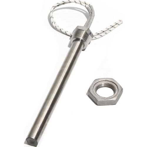 20mm Dia 150~500mm G3/4 Thread Cartridge Heater 36V 200W/500W/800W/1000W 201 Stainless Steel Electric Heating Element with Nut