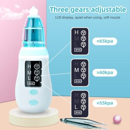 Electric LED Nasal Aspirator Display Nose Cleaner Kid Baby Inhaler Newborn Preventing Backflow Aspirat Aspire Equipment Ear Care