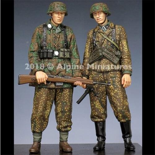 2pcs WSS Grenadier Resin Figure 1/35 Scale Model Kit Assembly Models Kit Resin Colorless Self-Assembled Toy NO.223