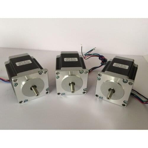 3pcs 0.9 degree Nema 23 57mm 2 Phase Hybrid Stepper Motor 2.8A NEMA23 57HM76-2804 18kg.cm 1.9NM 4 leads