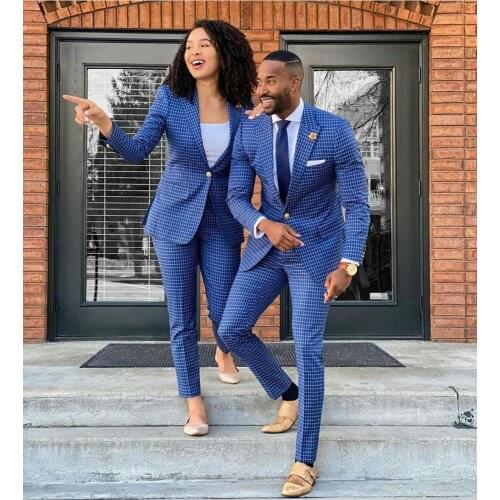 Plaid Mens Suits Two Piece Tweed Suit Herringbone Peaked Lapel Custom Made Prom Dress Groom Tuxedos Wedding Suit Jacket Pants