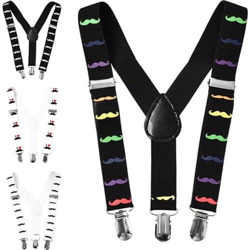 Fashion Children Boys Suspenders Toddler Kids Elastic Y-back Braces Print Trousers