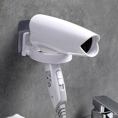 Wall Mounted Hair Dryer Holder Storage Toilet Hair Dryer Rack Home Bathroom Storage Wall Hanging Holder Rack Organizer