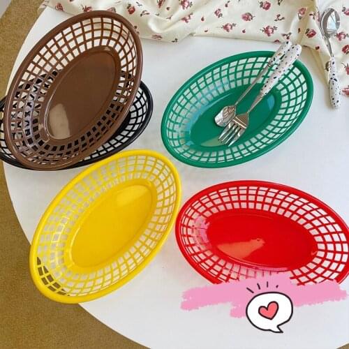 Plastic Desktop Storage Basket Fruit Storage Tray Food Serving Tray Kitchen Tableware Organizer Sundries Container Table Decor