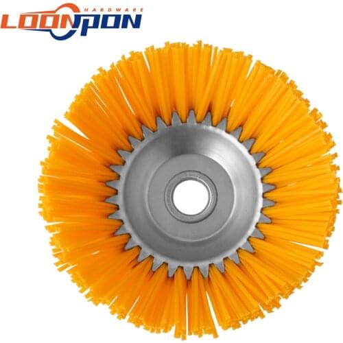 8 Inch 200mm Grass Strimmer Head Trimmer Brush Solid Nylon Wire Wheel Garden Weed Lawn