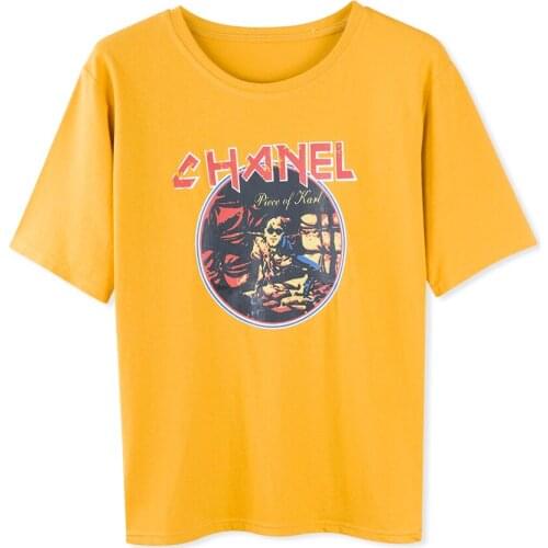 Neatie kiddie 2019 Summer Harajuku Print Large T-shirt Women Tops Short Sleeve O-neck Loose Streetwear Tshirt Female