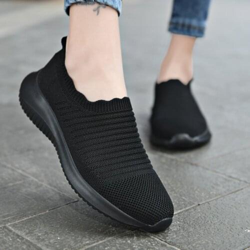 Women Running Shoes Mesh Black 35-41 Size Soft Comfortable Sport Female Fitness Trainers Walking Sneakers Zapatillas Mujer