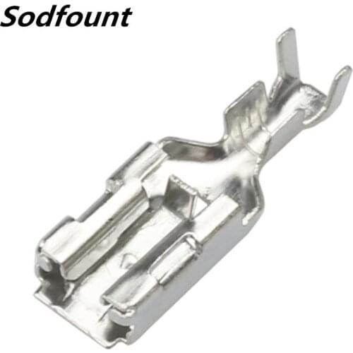 100pcs H62 brass tinned 6.3mm automotive terminal Automotive connector female terminal DJ6210-6.3B