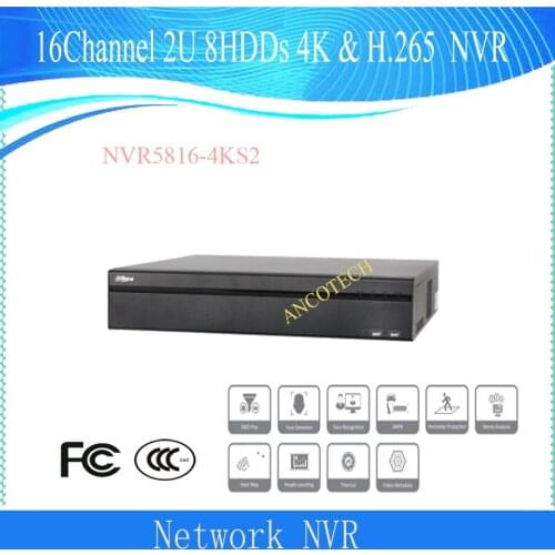 Dahua 16 Channel 2U 4K&H.265 Pro Network Video Recorder (V2.00) NVR5816-4KS2 DAHUA NVR