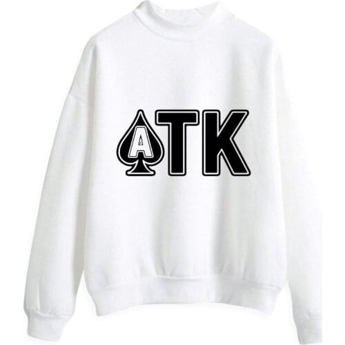 2021 Hot Sale Yungeen Ace Harajuku Streetwear High Collar Sweatshirt Autumn Winter Beautiful Print Casual Turtleneck