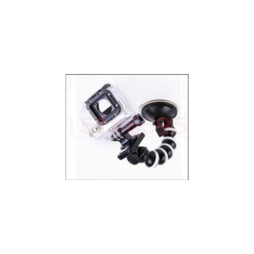 3in1Flexible Gooseneck Car Sucker Mount Holder Gopro Hero 4 3 3+HD SupTig SJ4000 SJ5000 SJ6000 Mini Camcorder Camera Accessories