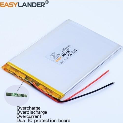 3570100 3.7V 2600mAh Rechargeable Li-Polymer Li-ion Battery For 7 inch Tablet PC Ainol Aurora PDA GPS DVD Power bank 356999