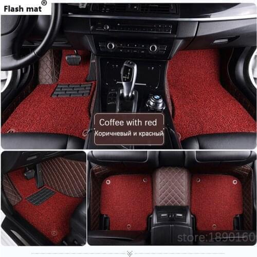 Flash mat Custom car floor mats for Hyundai solaris ix35 30 25 Elantra MISTRA GrandSantafe accent car styling Custom foot mats