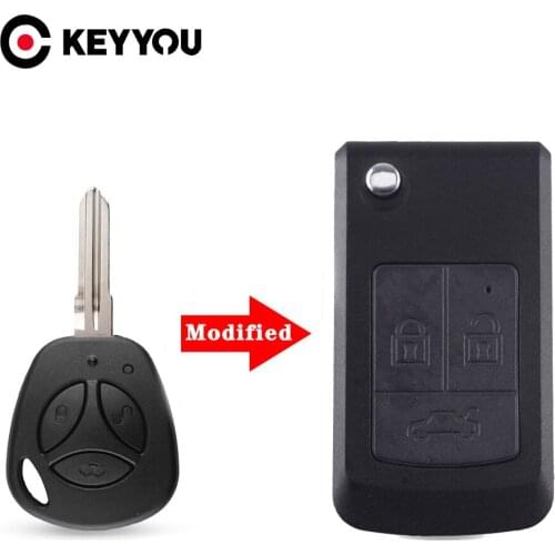 KEYYOU Free Shipping Modified Car Key Case For LADA Priora Niva Vaz Granta Samara 2108 XRay Sedan 3 Buttons Replacement