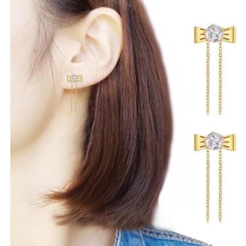 Tassel Earrings Long Hanging Earrings Stud Earrings Funny Asimetric Earring Jewelry For Women 2021 Cubic Zircon Fashion