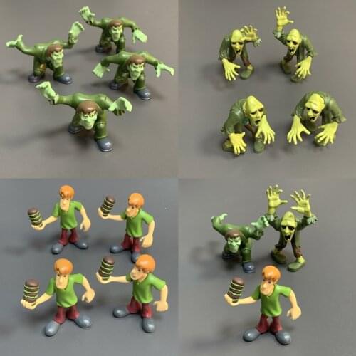 Lot 4Pcs Scooby Shaggy Creeper Zombie Action Figure 2.5 inch Dolls Monster Classic Cartoon Movie Toys
