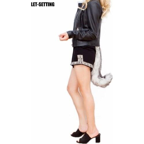 European American new fashion imitation fur fox tail can be bent to adjust the tail 50CM multi colors
