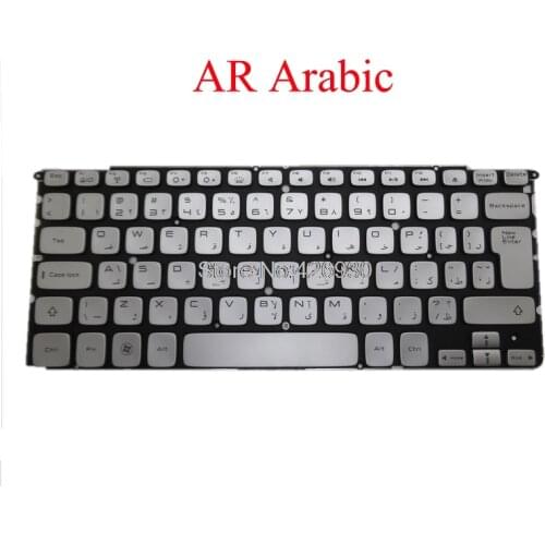 Laptop AR Keyboard For DELL For XPS 14Z L412Z P24G 15Z L511Z P12F Arabic MP-10K83A0-J698 0KNT43 KNT43 Silver with backlit new