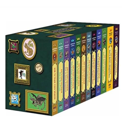 10-15 year 12 book/set Children English story book How to Train Your Dragon Complete Series English picture Chapter Bridge Book
