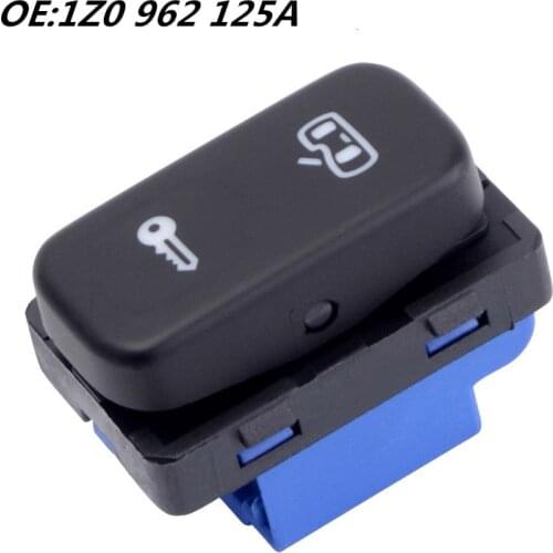 1PC 1Z0962125A Black Central Door Lock System Switch Button For Skoda Octavia Mk2 Yeti 2004 - 2009 2010 2011 2012 2013