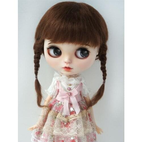 10-11inch Mohair doll wigs JD018 16-28cm Pretty Anna Double braid BJD Hair Country Girl wig styles