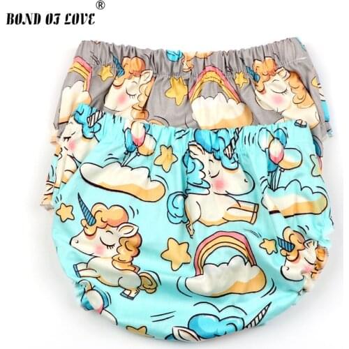 Summer Baby Kid Cotton Toddler Shorts PP Pants Girls Boys Nappy Diaper Covers Bloomers Infant Unicorn Printed Baby Clothing 0-2Y