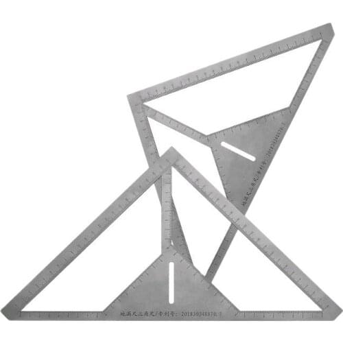 Floor drain ruler flower-shaped opening ruler triangle ruler quick-hand square ruler bricklayer tile attachment aid new artifact