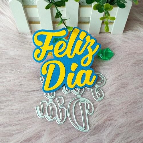 New Spanish Happy Birthday Metal cutting Mould DIY embossed Paper Photo album greeting Card Gift making cutting Mould