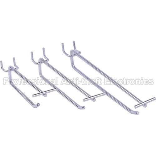 Metal double lines pegboard display hook 5.5mm diameter hole to hole distance 25mm&30mm 100pcs