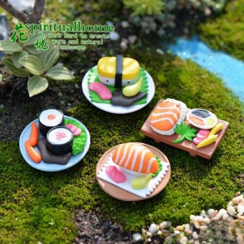 2pcs Kawaii Mini 1/6 Scale Miniature Dollhouse Janpanese Sushi Rice Food for Blyth Barbies BJD Doll House Kitchen Accessorie Toy