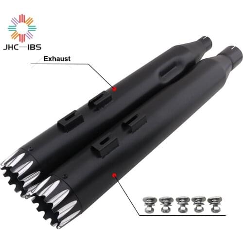 Motorcycle 4" 2019 Exhaust Pipes Mufflers Slip-On For Harley 2017 2018 Touring Models Street Electra Road Glide Road King Ultra