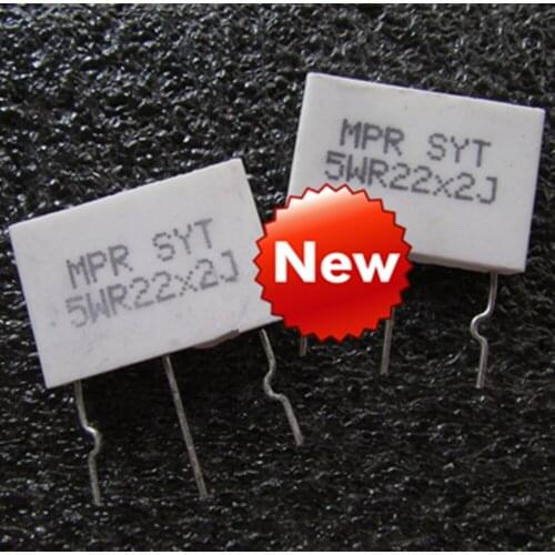 MPR 5WR22X2J 0.22R+0.22R 0.22R 5% power amplifier three-pin ceramic cement resistor