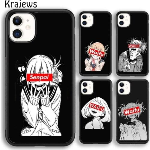 Krajews Anime Senpai Waifu Sugoi soft Phone Case Cover For iPhone 5s SE 2020 6s 7 8 plus X XS XR 11 12 mini pro max coque Shell